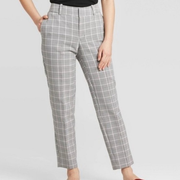 a new day Pants - A New Day Stretch Plaid Work Slacks Sz 8